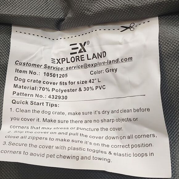 Explore Land Dog Crate Cover  Pet Kennel Cover Fits for Wire Dog Crates 42" - Picture 3 of 7